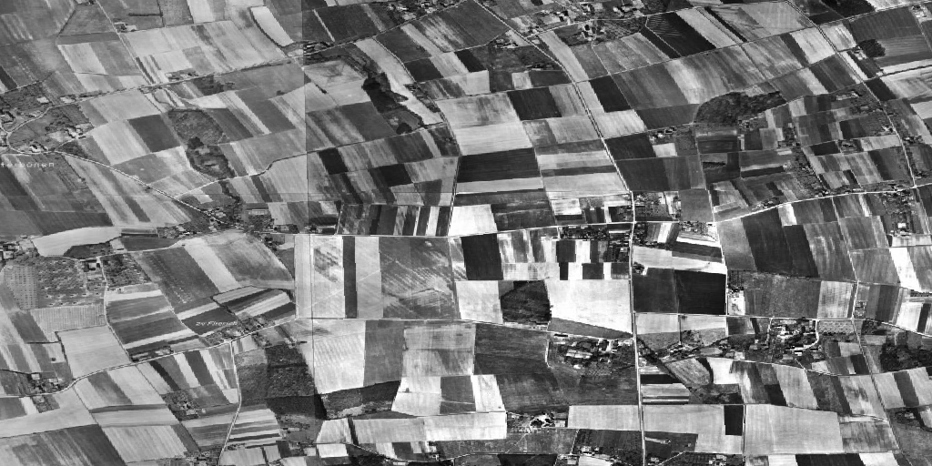 Hamm 1954 als Schwarzweiß-Luftbild